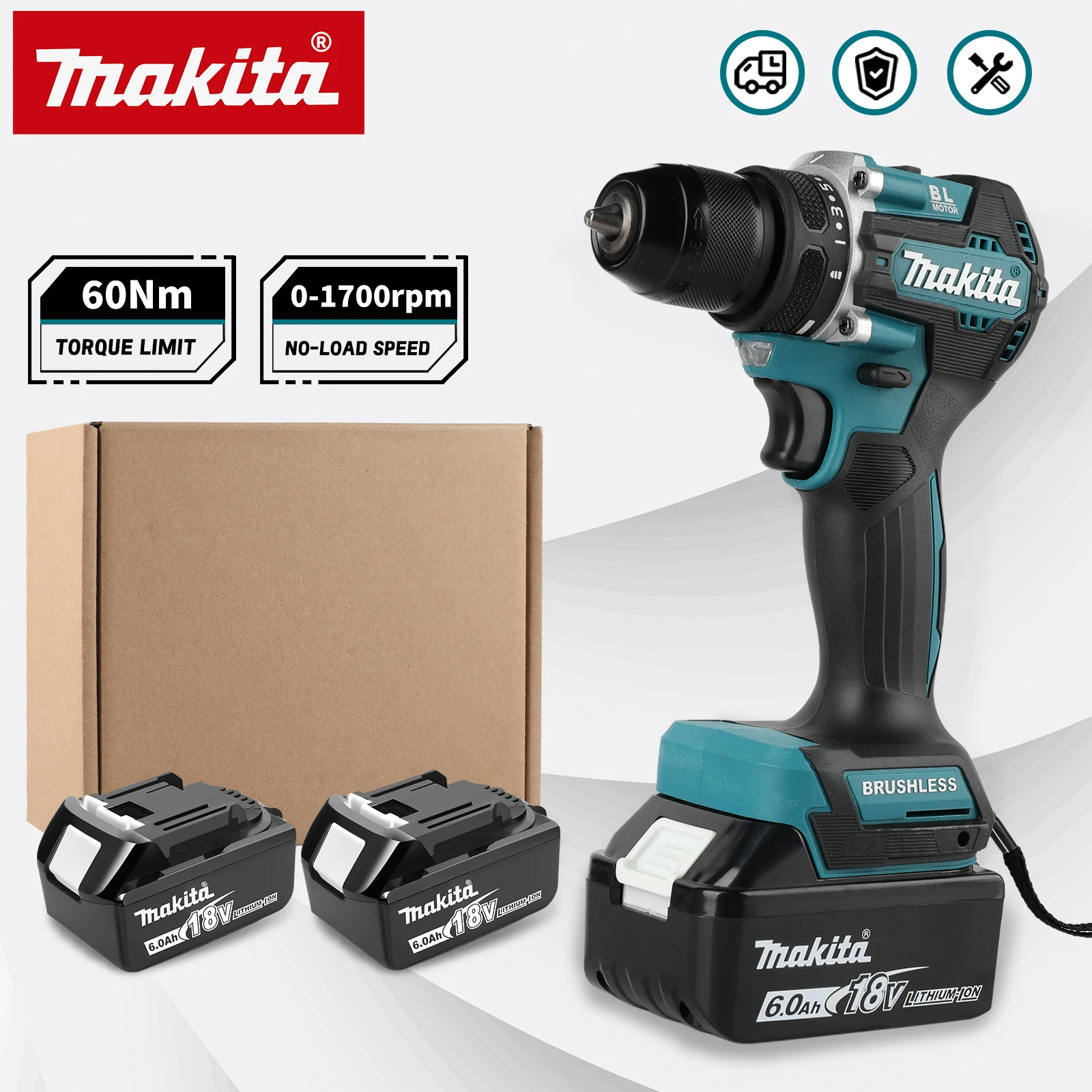 Makita Drill Ddf484 - Аккумуляторная дрель-шуруповерт Makita DDF487 18В с