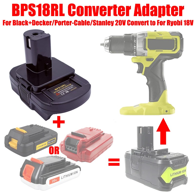 Black+Decker Tool Cordless - Адаптер батареи ALASICKA BPS18RL для Black