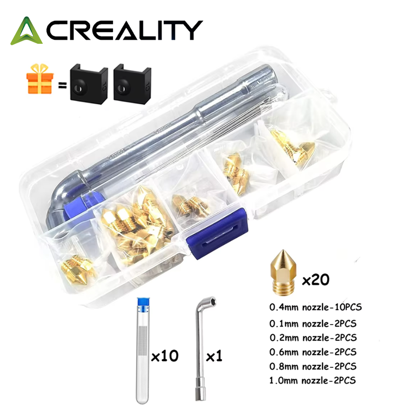 Creality Printer K1 - CREALITY 20 шт. латунное сопло MK8