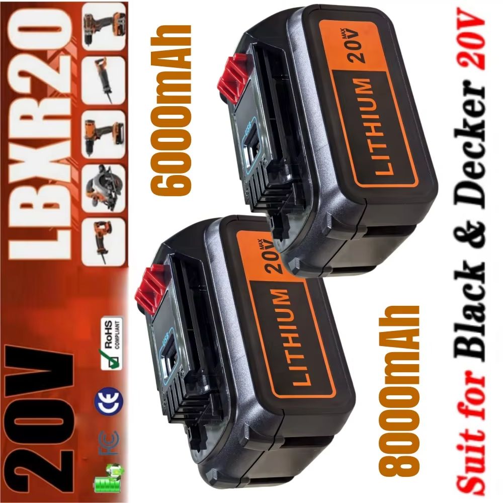 Black+Decker Tool 20V Max - Аккумулятор 8 Ач повышенной емкости для