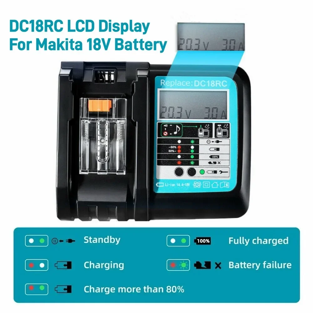 Makita Drill Hp1640 - Зарядное устройство DC18RC Li-ion 3A для