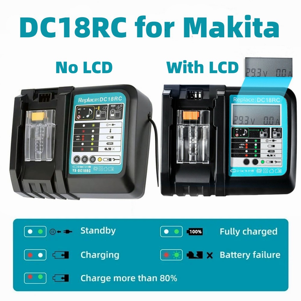 Makita Drill Hp1640 - Зарядное устройство DC18RC Li-ion 3A для