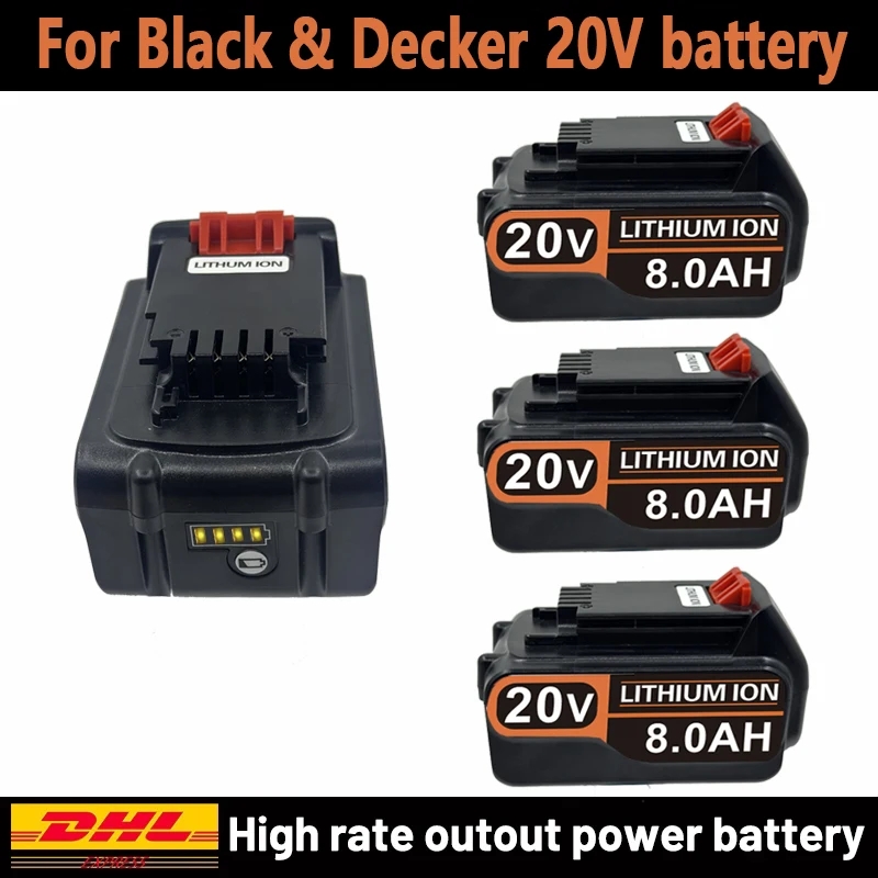 Black+Decker Tool 20V Max - Аккумулятор 18В 3.0Ач 4.0Ач BL2018, замена