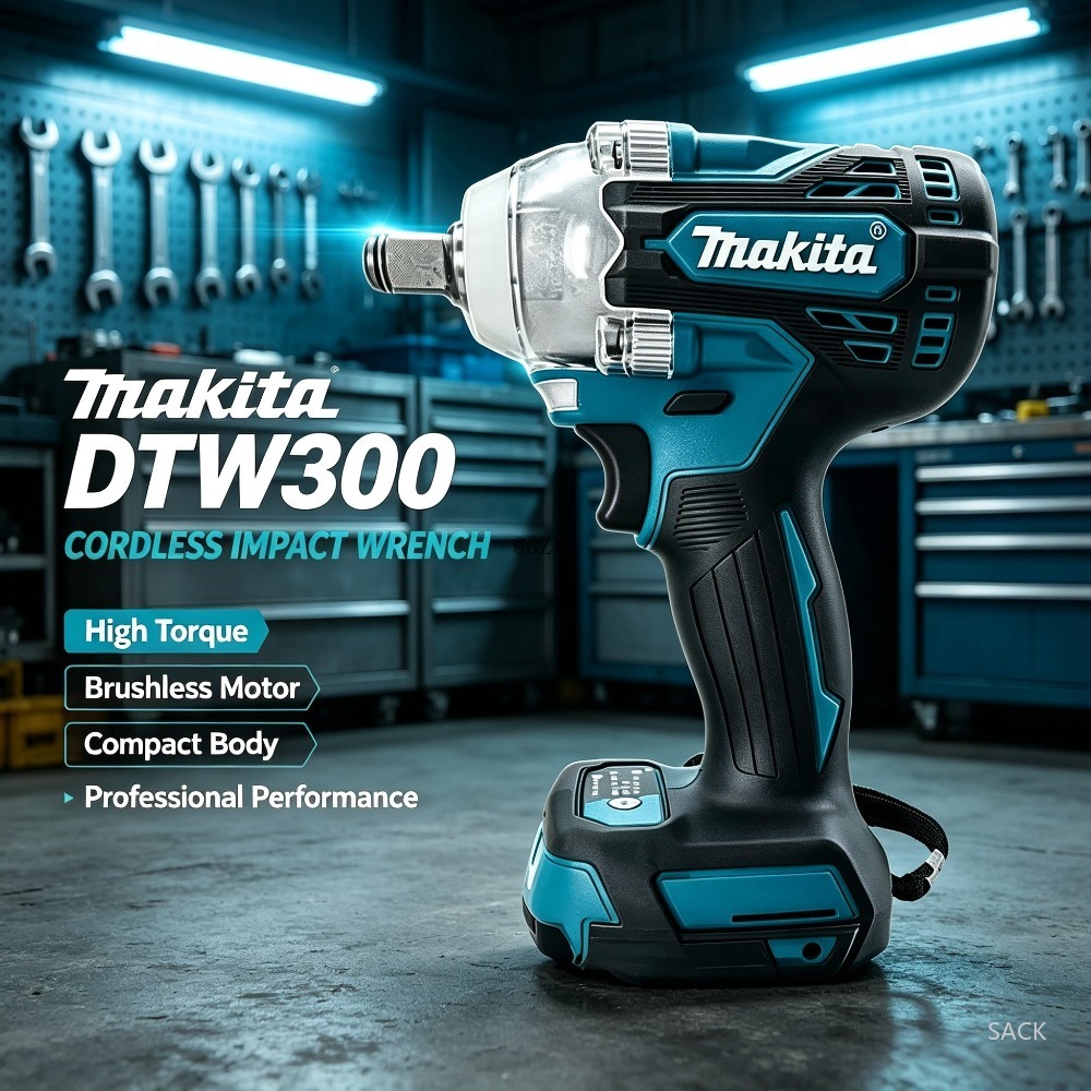 Makita Drill Dtw300 - Бесщеточный аккумуляторный ударный гайковерт Makita DTW300,