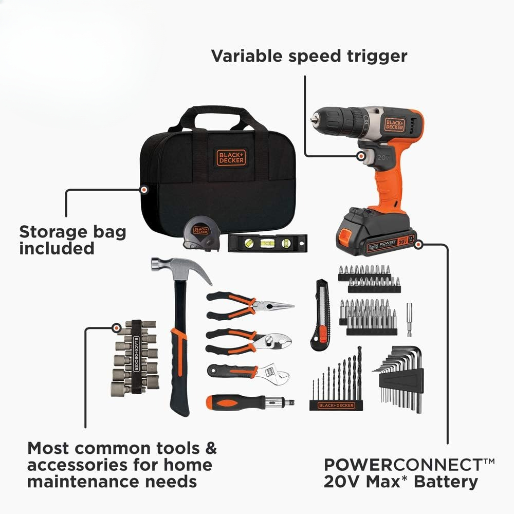 % для домашнего набора инструм – обзор и цена Black+Decker Tool 20V Max